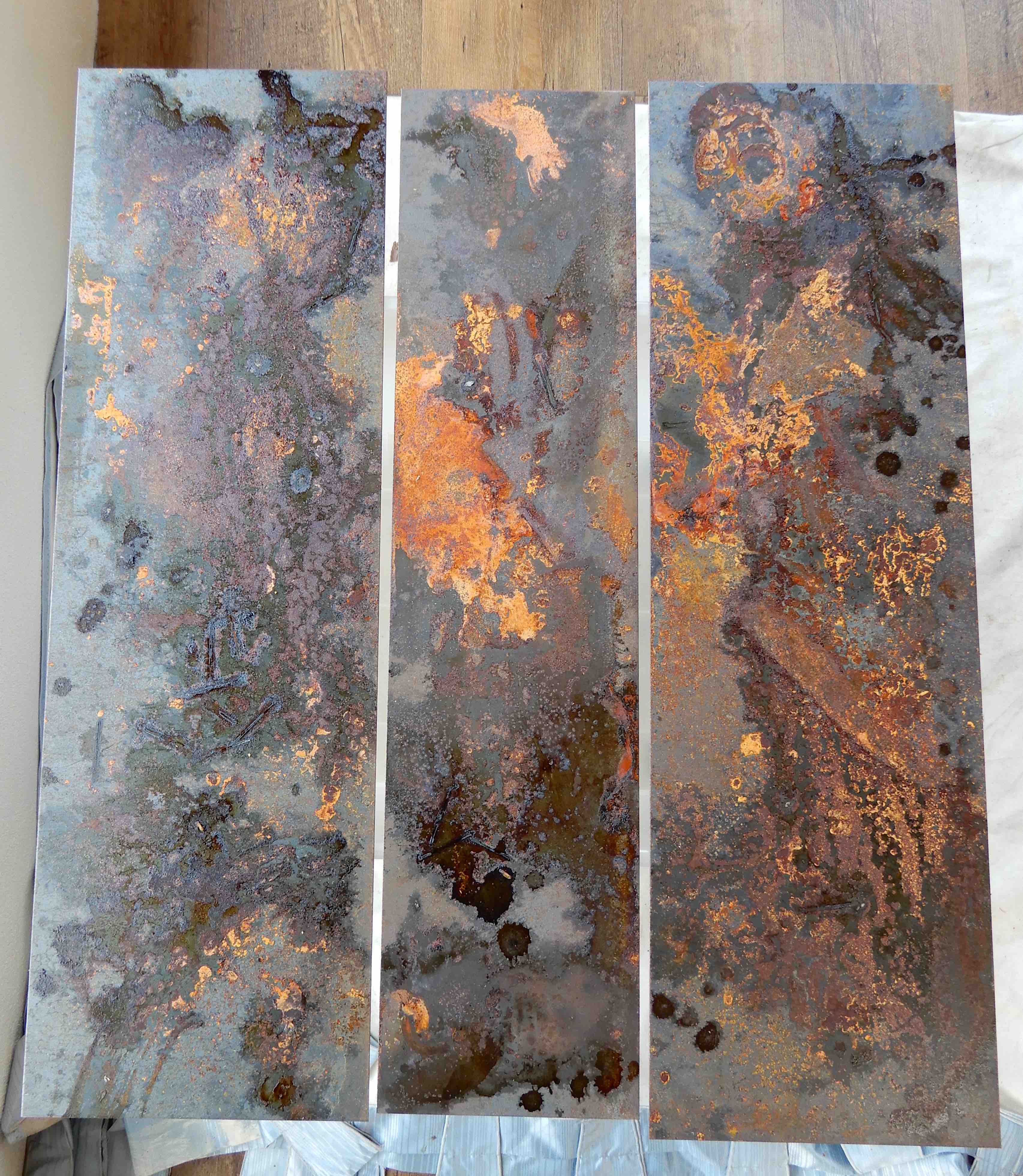 9.rusted steel panels