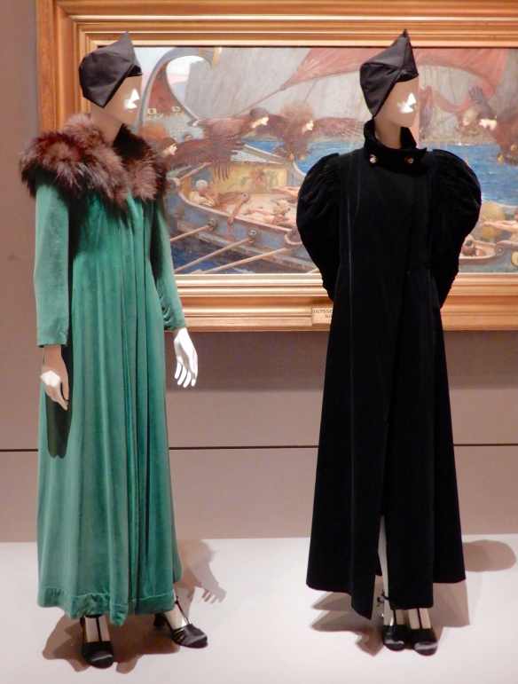 16.(L-R)Schiaparelli, evening coat 1932; Lucien Lelong, coat 1935