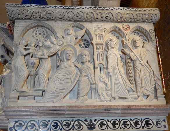 12.pulpit,The Annunciation and the Birth of Christ