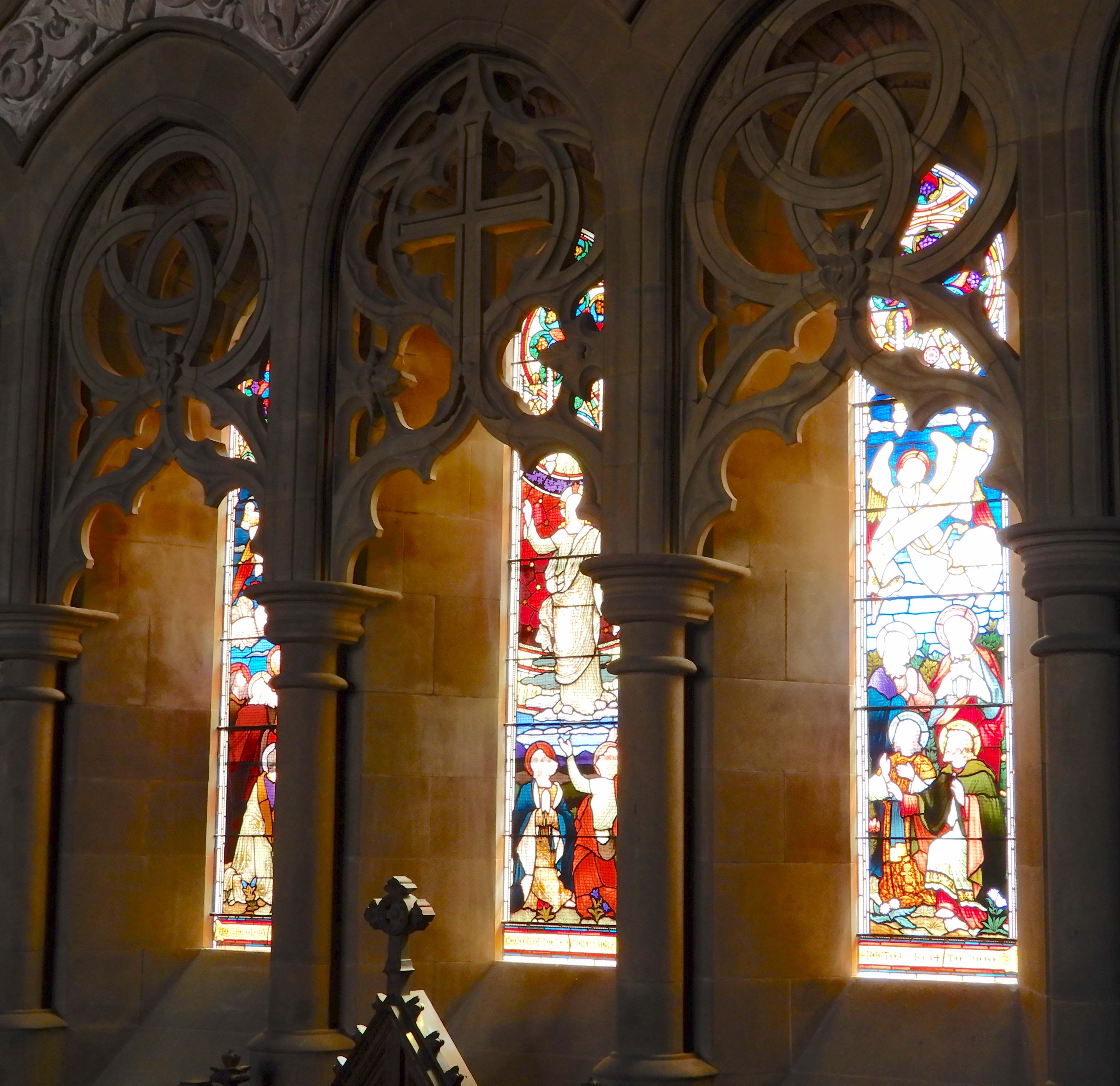 28.stained glass window from organ loft